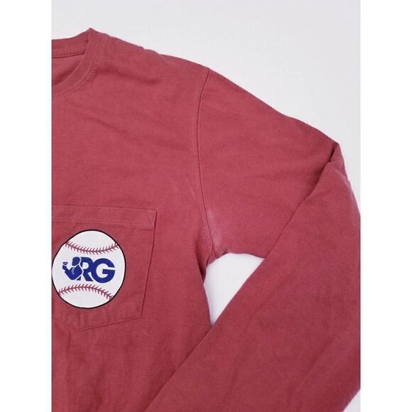Rowdy Gentleman George Bush Washed Red Medium Pocket T-Shirt Tee Long Sleeve - Picture 4 of 8